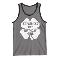 St Patricks Day Birthday Girl Tank Top Irish Bday Shamrock Clovers