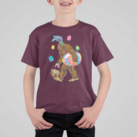 Bigfoot Easter T Shirt For Kid Funny Sasquatch Eggs Hunting - Wonder Print Shop