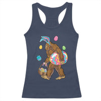 Bigfoot Easter Racerback Tank Top Funny Sasquatch Eggs Hunting - Wonder Print Shop