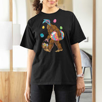 Bigfoot Easter T Shirt For Women Funny Sasquatch Eggs Hunting - Wonder Print Shop