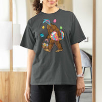 Bigfoot Easter T Shirt For Women Funny Sasquatch Eggs Hunting - Wonder Print Shop