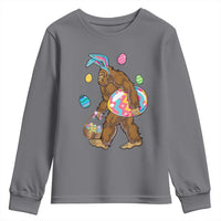 Bigfoot Easter Youth Sweatshirt Funny Sasquatch Eggs Hunting - Wonder Print Shop