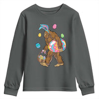 Bigfoot Easter Youth Sweatshirt Funny Sasquatch Eggs Hunting - Wonder Print Shop