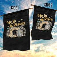 He Is Risen Garden Flag Retro Vintage Easter Jesus Christian Apparel - Wonder Print Shop