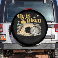 He Is Risen Spare Tire Cover Retro Vintage Easter Jesus Christian Apparel - Wonder Print Shop
