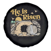 He Is Risen Spare Tire Cover Retro Vintage Easter Jesus Christian Apparel - Wonder Print Shop