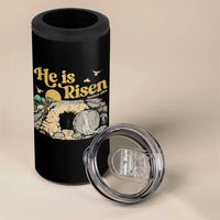 He Is Risen 4 in 1 Can Cooler Tumbler Retro Vintage Easter Jesus Christian Apparel - Wonder Print Shop