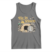 He Is Risen Tank Top Retro Vintage Easter Jesus Christian Apparel - Wonder Print Shop