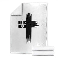 He Is Risen Throw Blanket Christian Easter Cross