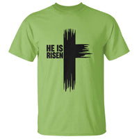 He Is Risen T Shirt Christian Easter Cross