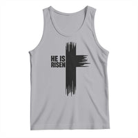 He Is Risen Tank Top Christian Easter Cross
