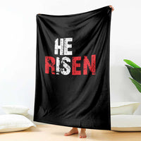 He Is Risen Throw Blanket Vintage Christian Religious Faith - undefined