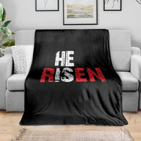 He Is Risen Throw Blanket Vintage Christian Religious Faith - undefined