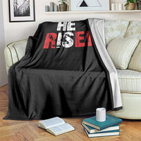 He Is Risen Throw Blanket Vintage Christian Religious Faith - undefined