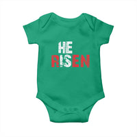 He Is Risen Baby Onesie Vintage Christian Religious Faith - Wonder Print Shop