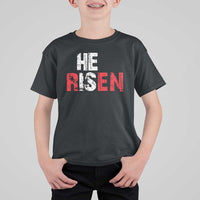 He Is Risen T Shirt For Kid Vintage Christian Religious Faith - Wonder Print Shop