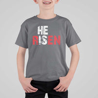 He Is Risen T Shirt For Kid Vintage Christian Religious Faith - Wonder Print Shop