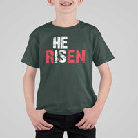 He Is Risen T Shirt For Kid Vintage Christian Religious Faith - Wonder Print Shop