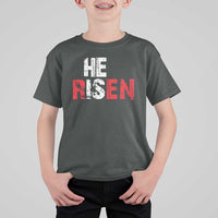 He Is Risen T Shirt For Kid Vintage Christian Religious Faith - Wonder Print Shop