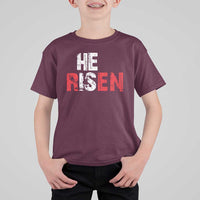 He Is Risen T Shirt For Kid Vintage Christian Religious Faith - Wonder Print Shop