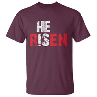 He Is Risen T Shirt Vintage Christian Religious Faith - Wonder Print Shop