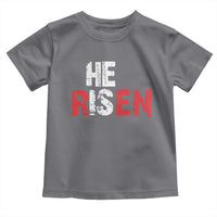 He Is Risen Toddler T Shirt Vintage Christian Religious Faith - Wonder Print Shop