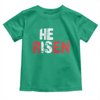 He Is Risen Toddler T Shirt Vintage Christian Religious Faith - Wonder Print Shop