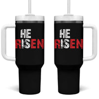He Is Risen Tumbler With Handle Vintage Christian Religious Faith - Wonder Print Shop