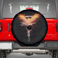 He Is Risen Spare Tire Cover Jesus Resurrection Easter Christian Cross Phoenix Rising - Wonder Print Shop