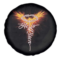 He Is Risen Spare Tire Cover Jesus Resurrection Easter Christian Cross Phoenix Rising - Wonder Print Shop