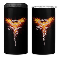 He Is Risen 4 in 1 Can Cooler Tumbler Jesus Resurrection Easter Christian Cross Phoenix Rising - Wonder Print Shop