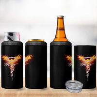 He Is Risen 4 in 1 Can Cooler Tumbler Jesus Resurrection Easter Christian Cross Phoenix Rising - Wonder Print Shop