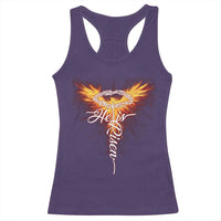 He Is Risen Racerback Tank Top Jesus Resurrection Easter Christian Cross Phoenix Rising - Wonder Print Shop