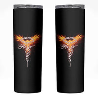 He Is Risen Skinny Tumbler Jesus Resurrection Easter Christian Cross Phoenix Rising - Wonder Print Shop