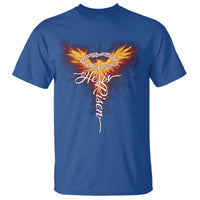 He Is Risen T Shirt Jesus Resurrection Easter Christian Cross Phoenix Rising - Wonder Print Shop