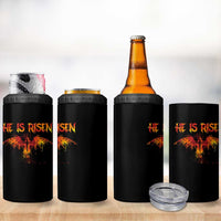 He Is Risen 4 in 1 Can Cooler Tumbler Phoenix Christian Jesus Resurrection Cross - Wonder Print Shop