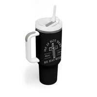 He Is Not Here He Has Risen Tumbler With Handle Jesus Christ Easter Cross Christian Matt 28:6