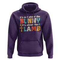 Religious Easter Hoodie Retro Its Not About The Bunny Its About The Lamb - Wonder Print Shop
