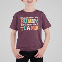 Religious Easter T Shirt For Kid Retro Its Not About The Bunny Its About The Lamb - Wonder Print Shop