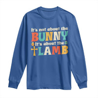 Religious Easter Long Sleeve Shirt Retro Its Not About The Bunny Its About The Lamb - Wonder Print Shop