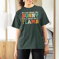 Religious Easter T Shirt For Women Retro Its Not About The Bunny Its About The Lamb - Wonder Print Shop
