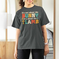 Religious Easter T Shirt For Women Retro Its Not About The Bunny Its About The Lamb - Wonder Print Shop