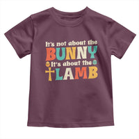 Religious Easter Toddler T Shirt Retro Its Not About The Bunny Its About The Lamb - Wonder Print Shop