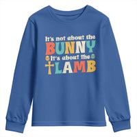 Religious Easter Youth Sweatshirt Retro Its Not About The Bunny Its About The Lamb - Wonder Print Shop