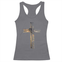 Easter Christian Racerback Tank Top Vintage Cross Farmhouse Religious Not About Bunny About the Lamb