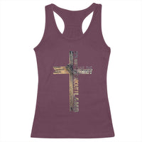 Easter Christian Racerback Tank Top Vintage Cross Farmhouse Religious Not About Bunny About the Lamb