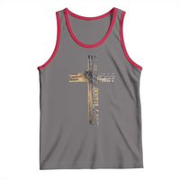 Easter Christian Tank Top Vintage Cross Farmhouse Religious Not About Bunny About the Lamb