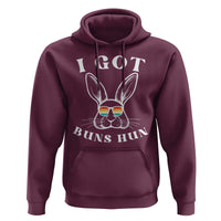 Rabbit Easter Bunny Sunglasses Hoodie Retro Vintage I Got Buns Hun Funny Jokes - Wonder Print Shop
