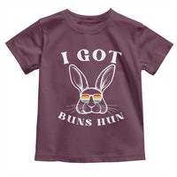 Rabbit Easter Bunny Sunglasses Toddler T Shirt Retro Vintage I Got Buns Hun Funny Jokes - Wonder Print Shop