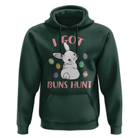 Rabbit Easter Bunny Sunglasses Hoodie I Got Buns Hun Funny Jokes - Wonder Print Shop